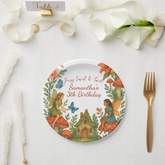 ワイルドマジカルフェアリーガーデンバースデーパーティー –  ペーパープレート (ウェディング)