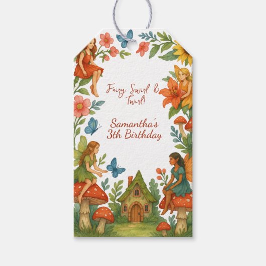 ワイルドマジカルフェアリーガーデン バースデーパーティー ギフトタグ (正面)