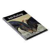 ワイルドマスタング馬スパイラルフォトノートブック ノートブック (右側)