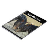 ワイルドマスタング馬スパイラルフォトノートブック ノートブック (左側)