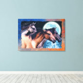 ワイルドマスペインのスタン馬ファンタジーアート キャンバスプリント (インサイチュ (ウッドフロア))