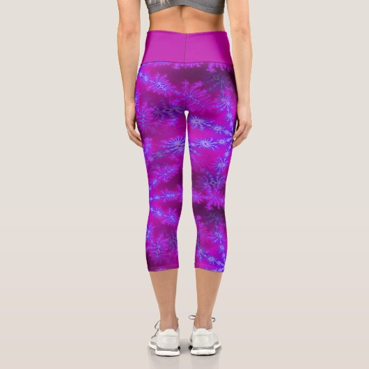 ワイルドマゼンサイケデリックタパープルフラクタルスターバスト カプリレギンス (裏面)