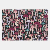 ワイルドマッシュルームウォーターイラストレーション ラッピングペーパーシート (正面2)