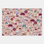 ワイルドマッシュルームウォーターイラストレーション ラッピングペーパーシート (正面2)