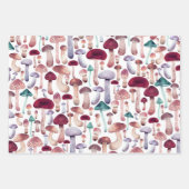 ワイルドマッシュルームウォーターイラストレーション ラッピングペーパーシート (正面)