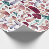 ワイルドマッシュルームウォーターイラストレーション ラッピングペーパー (角)