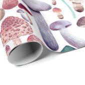 ワイルドマッシュルームウォーターイラストレーション ラッピングペーパー (ロールコーナー)