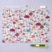 ワイルドマッシュルームウォーターイラストレーション 薄葉紙 (クラフト)