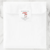 ワイルドマッシュルームコテージコアフォレストハンドドロード スクエアシール (バッグ)