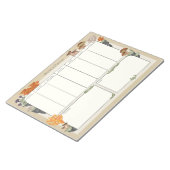 ワイルドマッシュルームメドレウィークリープランナー8.5"x11" 50pg ノートパッド (アングル)