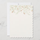 ワイルドマリーゴールドの花と葉のブライダルシャワー 招待状 (裏面)