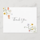 ワイルドマルチカラーフローラルサンキュー ポストカード (正面)