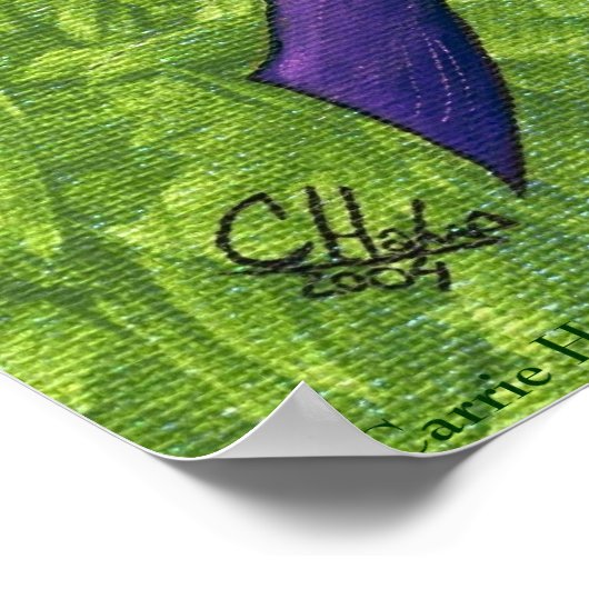 ワイルドマーディグラスキャットパーティーニューオーリンズマスクアートプリ ポスター (角)