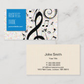 ワイルドミュージックシンボルレインボー水玉模様名刺 名刺 (正面/裏面)