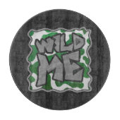 ワイルドミーカウグリーンアンドホワイトプリント カッティングボード (正面)
