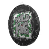 ワイルドミーカウグリーンアンドホワイトプリント ダーツボード (正面右)