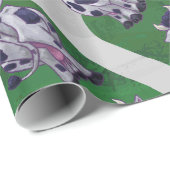 ワイルドミーカウグリーンアンドホワイトプリント ラッピングペーパー (ロールコーナー)