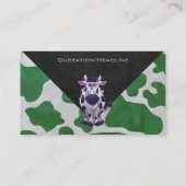 ワイルドミーカウグリーンアンドホワイトプリント 名刺 (裏面)