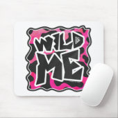 ワイルドミーカウピンクとホワイト マウスパッド (マウス)