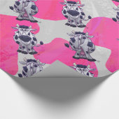 ワイルドミーカウピンクとホワイト ラッピングペーパー (角)