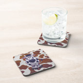 ワイルドミーカウブラウンアンドホワイトプリント コースター (右側)