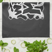 ワイルドミーカウ白黒 キッチンタオル (折り畳み)