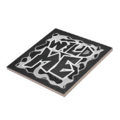 ワイルドミーカウ白黒 タイル (側面)