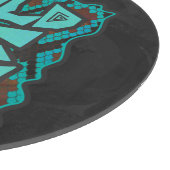 ワイルドミースネークブラウンとティール（緑がかった色）プリント カッティングボード (角)