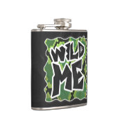 ワイルドミースネークブラックアンドグリーンプリント フラスク (右)