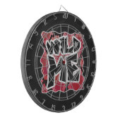 ワイルドミースネークブラックアンドレッドプリント ダーツボード (正面左)