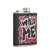 ワイルドミースネークブラックアンドレッドプリント フラスク (右)