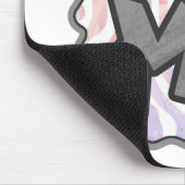 ワイルドミーゼブラピンクと白 マウスパッド (コーナー)