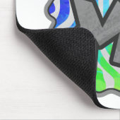 ワイルドミーゼブラレインボーアンドホワイトプリント マウスパッド (コーナー)