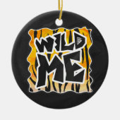 ワイルドミータイガーオレンジとブラック セラミックオーナメント (正面)