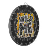 ワイルドミータイガーオレンジとブラック ダーツボード (正面左)