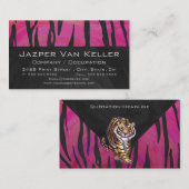 ワイルドミータイガーブラックとピンク 名刺 (正面/裏面)