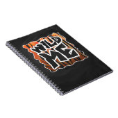 ワイルドミータイガーホットオレンジとブラックプリント ノートブック (右側)