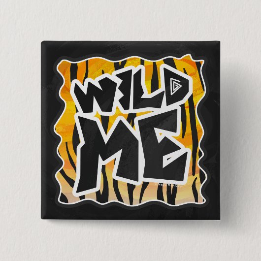 ワイルドミー タイガー オレンジとブラック 缶バッジ (正面)