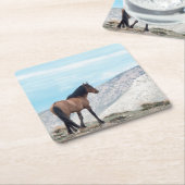 ワイルドムスタンスタリオン スクエアペーパーコースター (アングル)