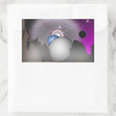 ワイルドムーン宇宙アート – ステッカー (バッグ)