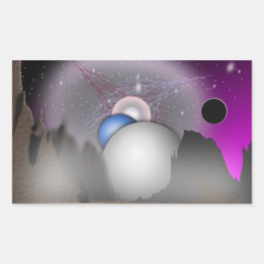 ワイルドムーン宇宙アート – ステッカー (正面)