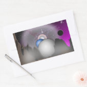 ワイルドムーン宇宙アート – ステッカー (封筒)