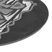 ワイルドメタイガーブラックアンドホワイトプリント カッティングボード (角)