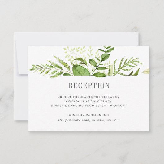 ワイルドメドウウェディングレセプションエンクロージャカード 招待状 (正面)