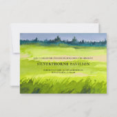 ワイルドメドウサンフラワーウェディングレセプションカード 招待状 (裏面)