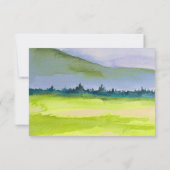 ワイルドメドウサンフラワーウェディングRSVPカード 招待状 (裏面)