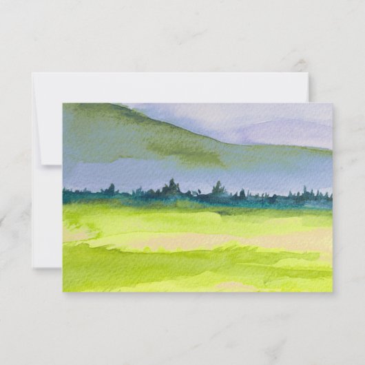 ワイルドメドウサンフラワーウェディングRSVPカード 招待状 (裏面)