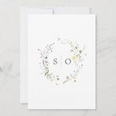 ワイルドメドウディーンティフラワーズリース結婚ズ 招待状 (裏面)