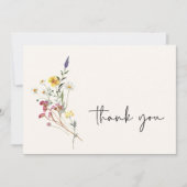 ワイルドメドウフローラ結婚ブーケありがとう ノートカード (正面)