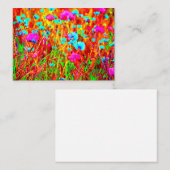 ワイルドメドーイン開花ポップ・アートのアート ノートカード (正面/裏面)
